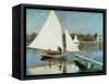 Sailing at Argenteuil, c.1874-Claude Monet-Framed Stretched Canvas