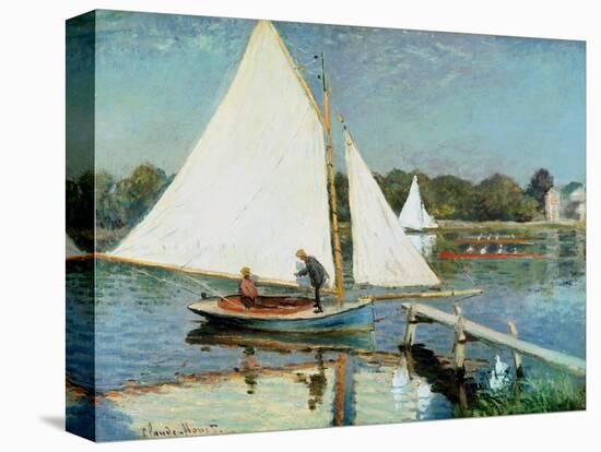 Sailing at Argenteuil, c.1874-Claude Monet-Stretched Canvas