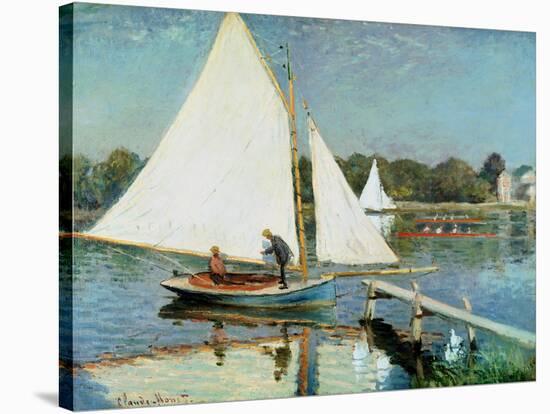 Sailing at Argenteuil, c.1874-Claude Monet-Stretched Canvas