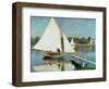 Sailing at Argenteuil, c.1874-Claude Monet-Framed Premium Giclee Print