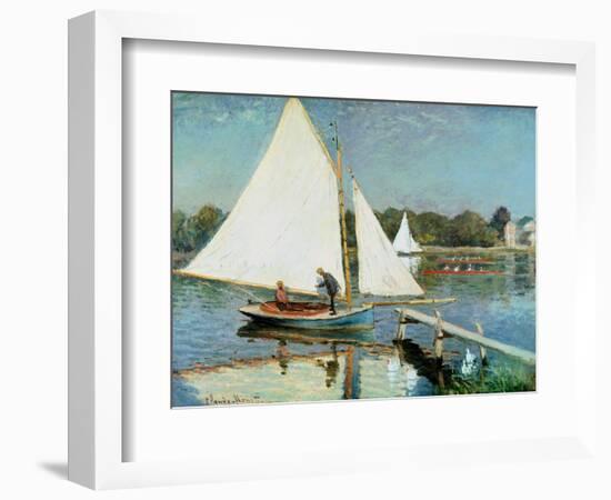 Sailing at Argenteuil, c.1874-Claude Monet-Framed Premium Giclee Print