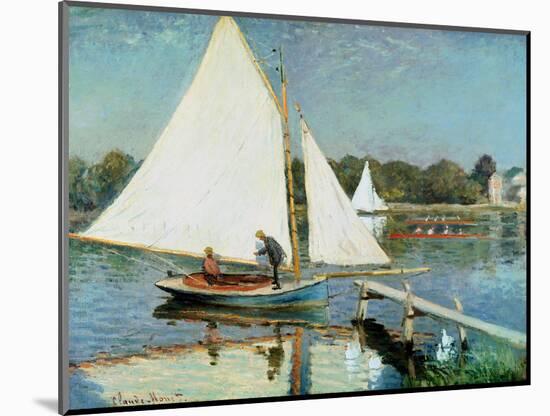 Sailing at Argenteuil, c.1874-Claude Monet-Mounted Premium Giclee Print