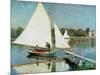 Sailing at Argenteuil, c.1874-Claude Monet-Mounted Premium Giclee Print