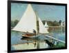 Sailing at Argenteuil, c.1874-Claude Monet-Framed Premium Giclee Print