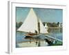 Sailing at Argenteuil, c.1874-Claude Monet-Framed Giclee Print