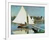 Sailing at Argenteuil, c.1874-Claude Monet-Framed Giclee Print