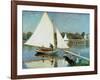 Sailing at Argenteuil, c.1874-Claude Monet-Framed Giclee Print