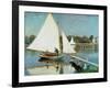 Sailing at Argenteuil, c.1874-Claude Monet-Framed Giclee Print