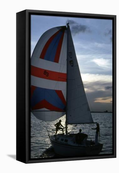 Sailing at Dusk, C.1990-null-Framed Stretched Canvas