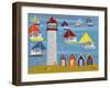 Sailing at Lighthouse Beach-Gordon Barker-Framed Giclee Print