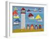 Sailing at Lighthouse Beach-Gordon Barker-Framed Giclee Print