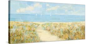 Sailing at Sandy Bay-Hazel Barker-Framed Stretched Canvas