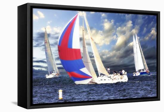 Sailing at Sunset II-Alan Hausenflock-Framed Stretched Canvas