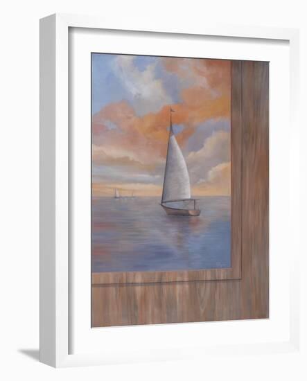 Sailing at Sunset II-Vivien Rhyan-Framed Art Print