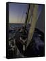 Sailing at Sunset, Ticonderoga Race-Michael Brown-Framed Stretched Canvas