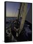 Sailing at Sunset, Ticonderoga Race-Michael Brown-Framed Stretched Canvas