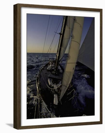 Sailing at Sunset, Ticonderoga Race-Michael Brown-Framed Premium Photographic Print