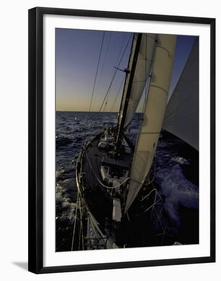 Sailing at Sunset, Ticonderoga Race-Michael Brown-Framed Premium Photographic Print