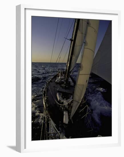 Sailing at Sunset, Ticonderoga Race-Michael Brown-Framed Premium Photographic Print