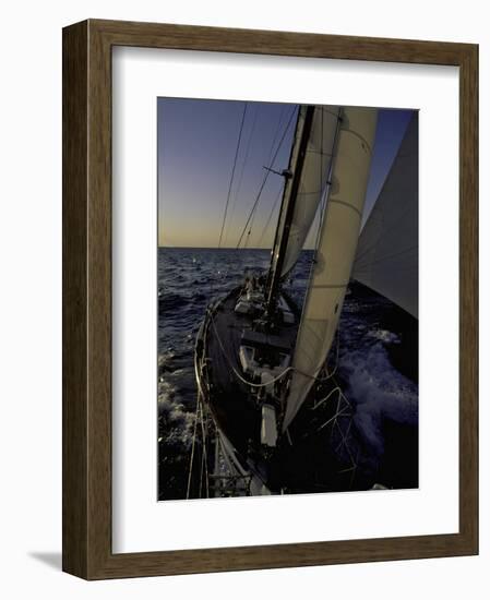 Sailing at Sunset, Ticonderoga Race-Michael Brown-Framed Photographic Print