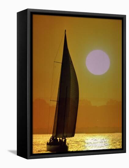 Sailing at Sunset-null-Framed Stretched Canvas