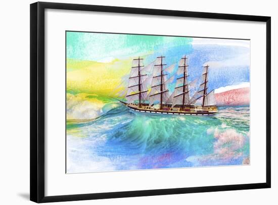 Sailing Away 4-Ata Alishahi-Framed Giclee Print