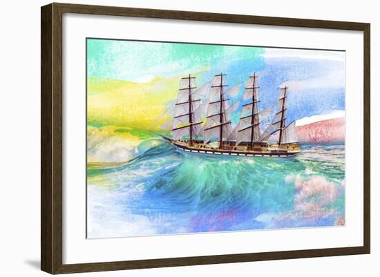 Sailing Away 4-Ata Alishahi-Framed Giclee Print