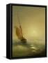 Sailing Barge at Sunset, 1856-Ivan Konstantinovich Aivazovsky-Framed Stretched Canvas