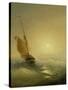 Sailing Barge at Sunset, 1856-Ivan Konstantinovich Aivazovsky-Stretched Canvas