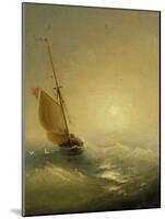 Sailing Barge at Sunset, 1856-Ivan Konstantinovich Aivazovsky-Mounted Giclee Print