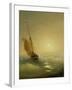 Sailing Barge at Sunset, 1856-Ivan Konstantinovich Aivazovsky-Framed Giclee Print