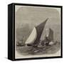 Sailing-Barge Race on the Thames, Rounding at the Nore-Edwin Weedon-Framed Stretched Canvas