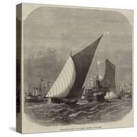 Sailing-Barge Race on the Thames, Rounding at the Nore-Edwin Weedon-Stretched Canvas