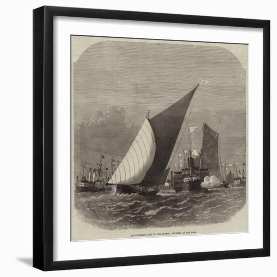 Sailing-Barge Race on the Thames, Rounding at the Nore-Edwin Weedon-Framed Giclee Print