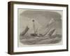 Sailing-Barge Race on the Thames, Rounding the Nore Light-Ship-null-Framed Giclee Print