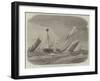 Sailing-Barge Race on the Thames, Rounding the Nore Light-Ship-null-Framed Giclee Print