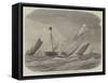 Sailing-Barge Race on the Thames, Rounding the Nore Light-Ship-null-Framed Stretched Canvas