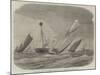 Sailing-Barge Race on the Thames, Rounding the Nore Light-Ship-null-Mounted Giclee Print