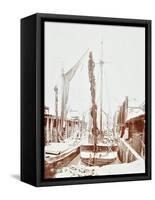 Sailing Barges, Battersea, London, 1906-null-Framed Stretched Canvas