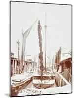 Sailing Barges, Battersea, London, 1906-null-Mounted Photographic Print