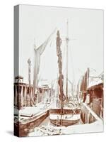Sailing Barges, Battersea, London, 1906-null-Stretched Canvas
