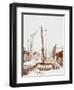 Sailing Barges, Battersea, London, 1906-null-Framed Photographic Print