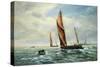 Sailing Barges Racing on the Medway-Vic Trevett-Stretched Canvas