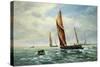 Sailing Barges Racing on the Medway-Vic Trevett-Stretched Canvas