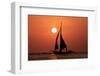 Sailing Boat at Sunset on Sea-Rich Carey-Framed Photographic Print