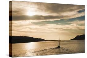 Sailing Boat at Sunset on the Dalmatian Coast, Adriatic, Croatia, Europe-Matthew Williams-Ellis-Stretched Canvas