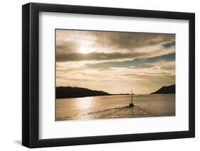 Sailing Boat at Sunset on the Dalmatian Coast, Adriatic, Croatia, Europe-Matthew Williams-Ellis-Framed Photographic Print