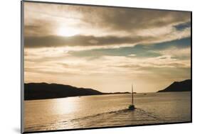 Sailing Boat at Sunset on the Dalmatian Coast, Adriatic, Croatia, Europe-Matthew Williams-Ellis-Mounted Photographic Print