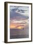 Sailing Boat at Sunset, Playa De Los Cristianos, Los Cristianos, Tenerife, Canary Islands, Spain-Markus Lange-Framed Photographic Print