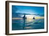 Sailing Boat at Sunset, Sea-Zhencong Chen-Framed Premium Photographic Print